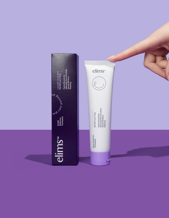 ELIMS Reflection toothpaste in the flavor lavender vanilla mint. Combines natural ingredients like nano-hydroxyapatite, a natural mineral and fluoride alternative. Formulated with input from dentists to gently remineralize teeth and keep your mouth fresh all day or night. Foodie friend approved!