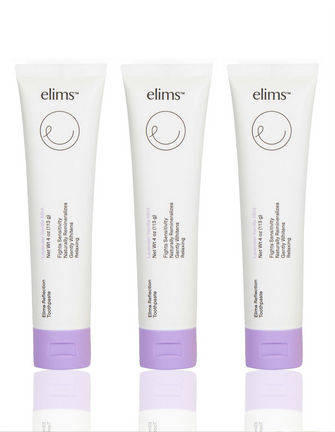 ELIMS Reflection toothpaste in the flavor lavender vanilla mint. Combines natural and clinically proven ingredients, like nano-hydroxyapatite, a natural mineral and fluoride alternative. This toothpaste is formulated by dentists to gently remineralize your teeth, fight bacteria and keep your mouth fresh all day or night. The flavor is also so good, it is foodie friend approved! This is for a 3 pack.