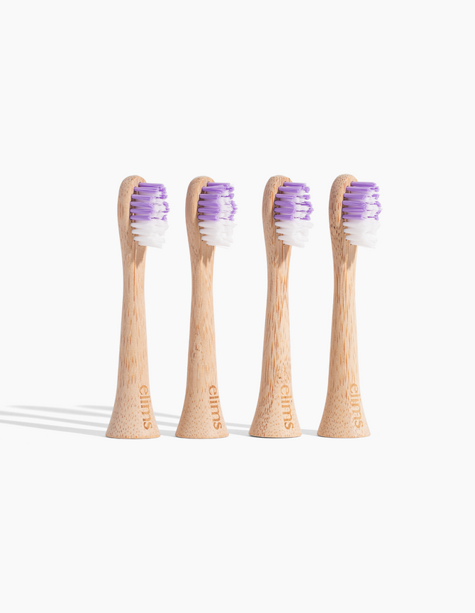 Beautiful and sustainable bamboo electric toothbrush heads in a four pack. Compatible with Philips Sonicare electric toothbrushes.