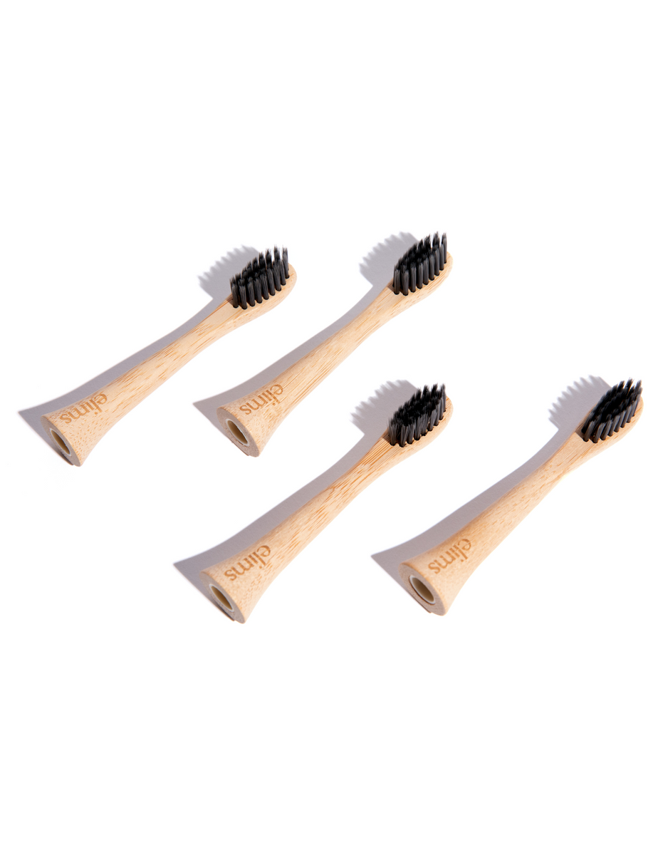 Electric Toothbrush Bamboo Heads with Activated Charcoal (4Pack) ELIMS